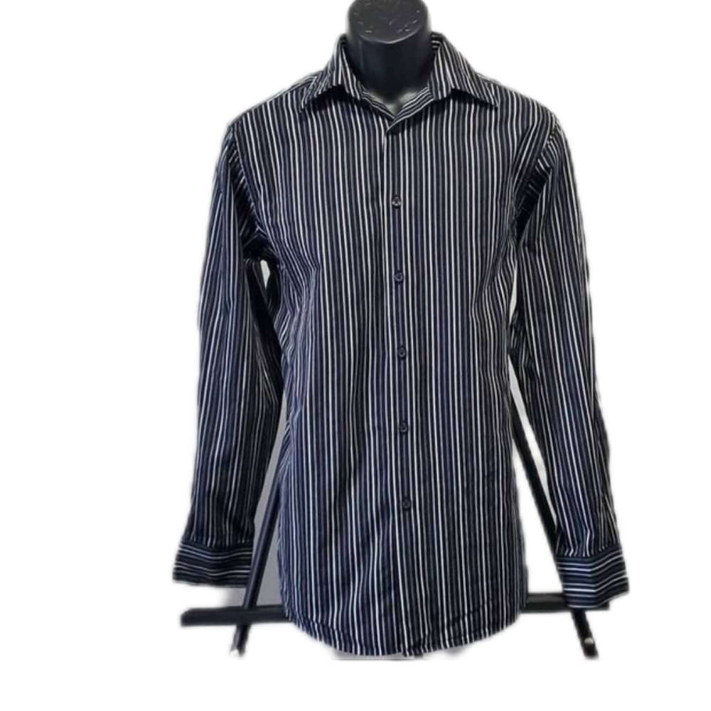 2/$30 Men's Claiborne Multicolor Striped Long Sleeve Dress Shirt